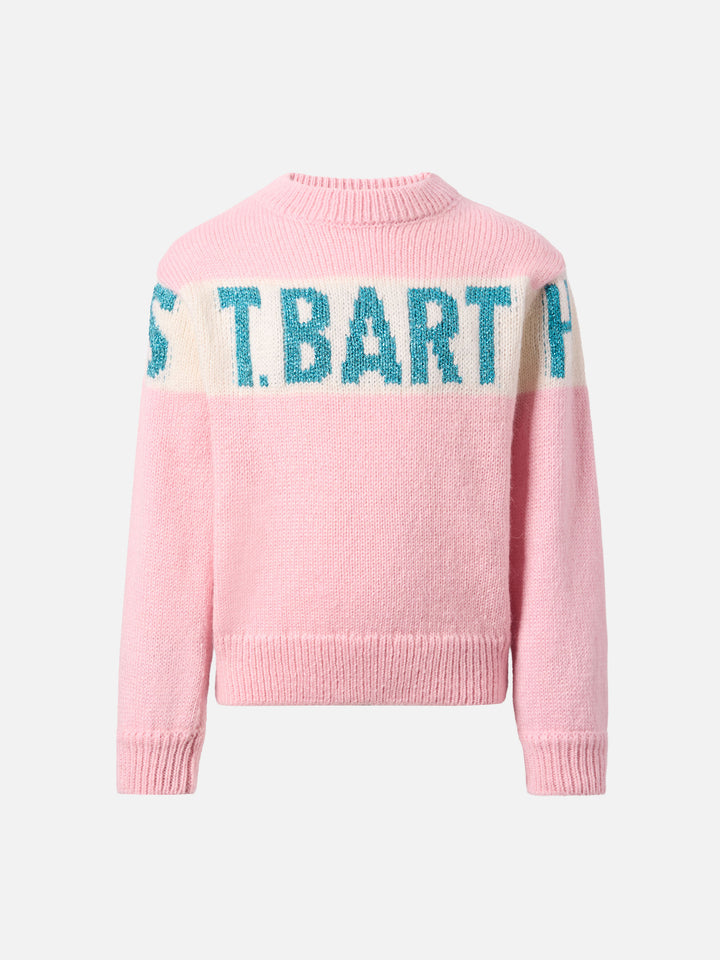 Danya Jr alpaca-blend sweater with St. Barth lurex jacquard