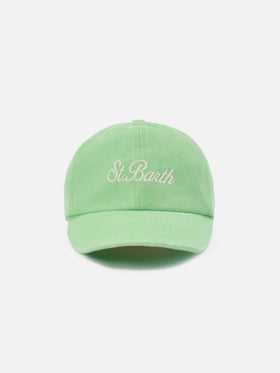 Casquette de baseball Davis en coton vert clair avec logo brodé 