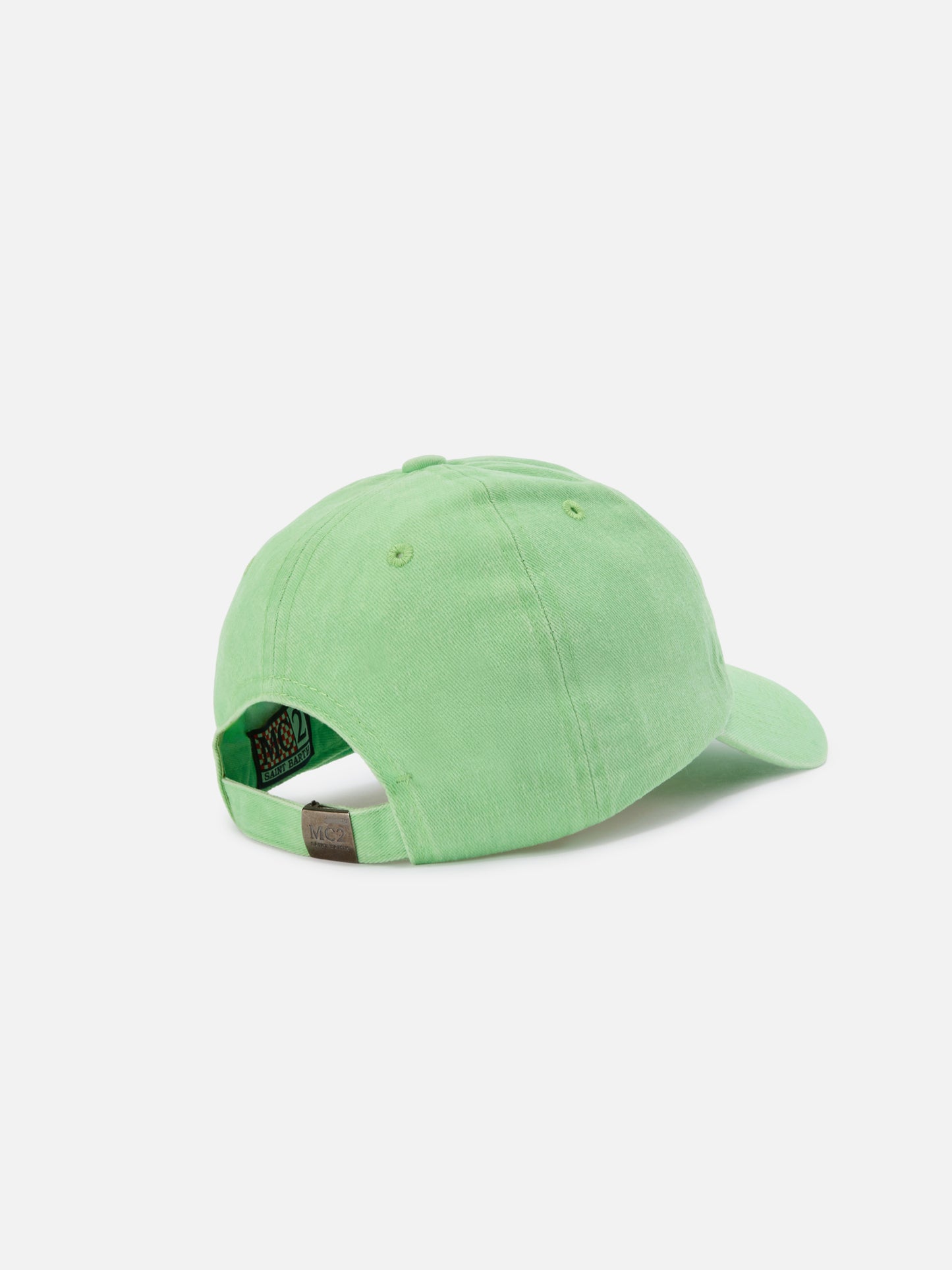 Casquette de baseball Davis en coton vert clair avec logo brodé 