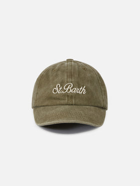 Casquette de baseball Davis en coton gris colombe avec logo brodé 
