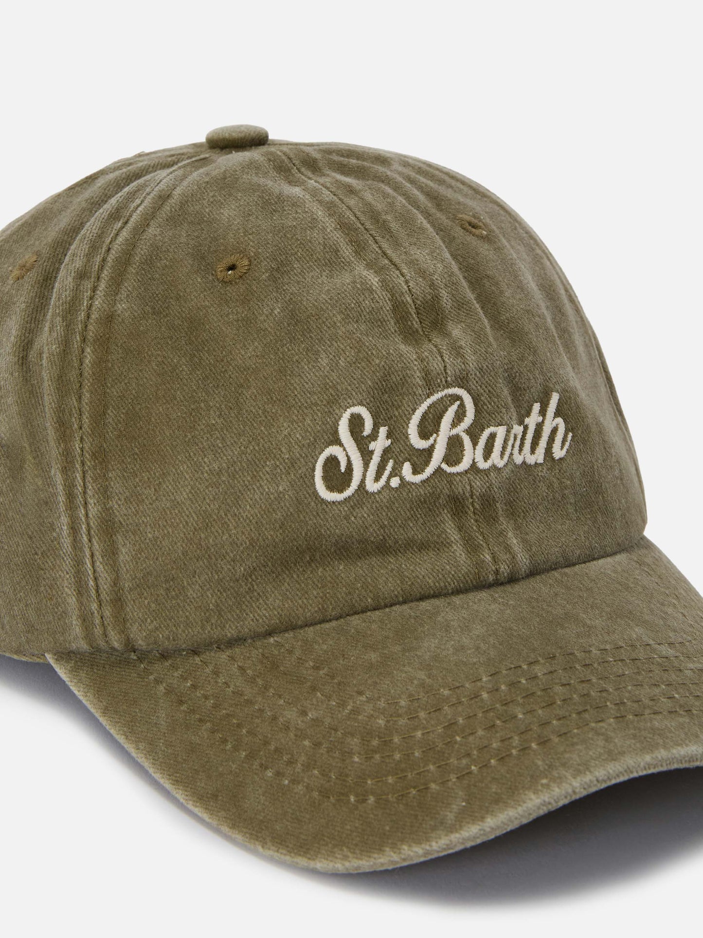 Casquette de baseball Davis en coton gris colombe avec logo brodé 