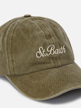 Casquette de baseball Davis en coton gris colombe avec logo brodé 