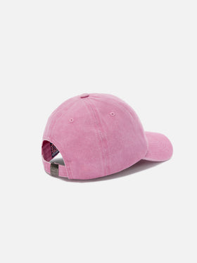 Casquette de baseball Davis en coton rose clair avec logo brodé 