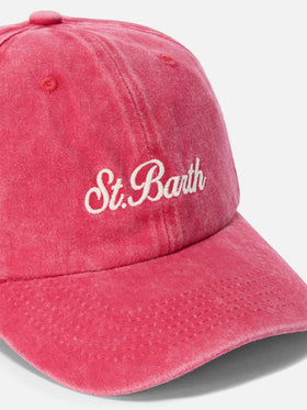 Davis rote Ball Cap mit St. Barth-Stickerei 