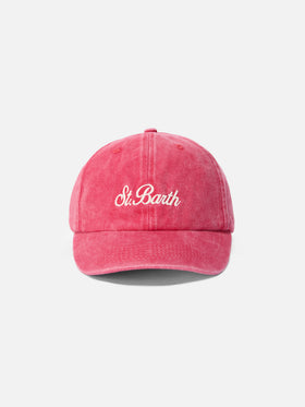 Davis rote Ball Cap mit St. Barth-Stickerei 