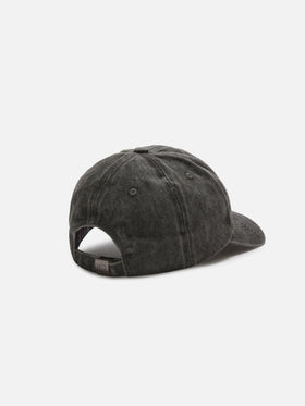Casquette de baseball Davis en coton gris foncé avec logo brodé 