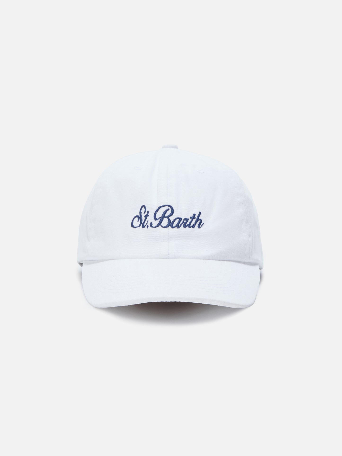 Gorra de béisbol Davis en algodón blanco con logotipo bordado 