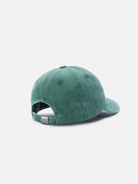 Gorra de béisbol Davis de algodón verde con logo bordado 
