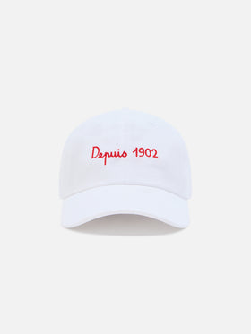 Gorra de béisbol Davis de algodón blanco con bordado AS Cannes | AS CANNES SPECIAL EDITION 