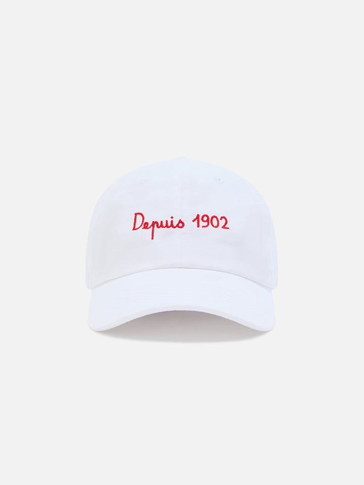 Gorra de béisbol Davis de algodón blanco con bordado AS Cannes | AS CANNES SPECIAL EDITION 