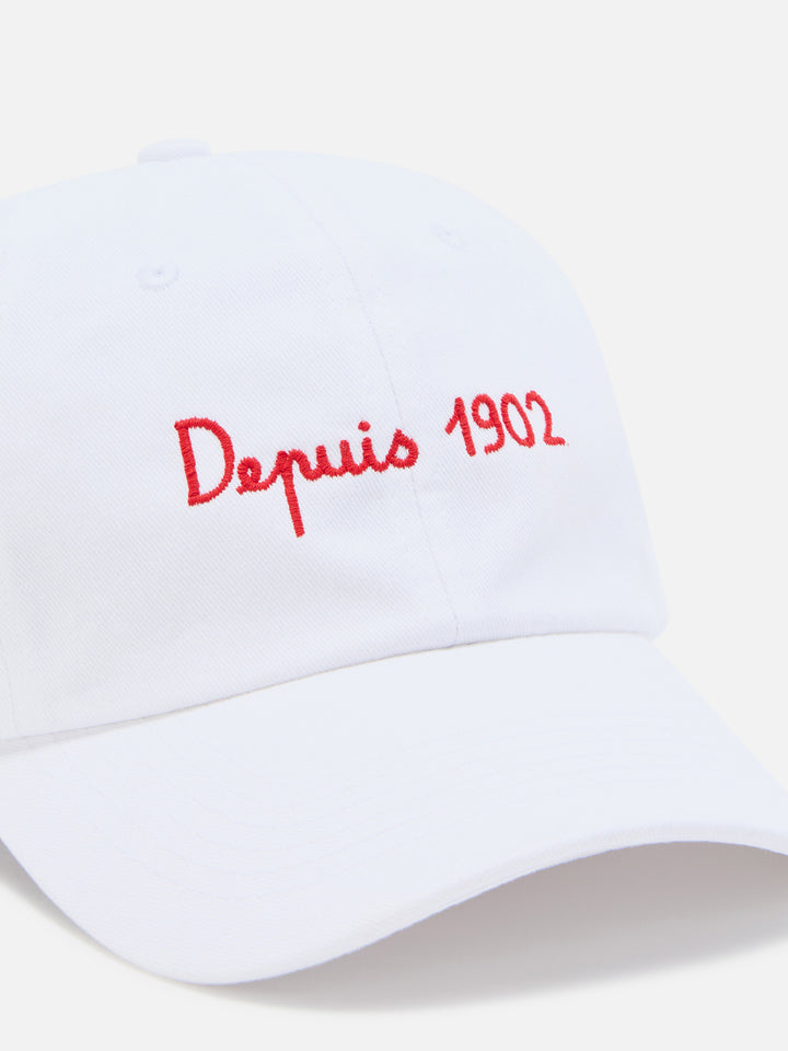 Gorra de béisbol Davis de algodón blanco con bordado AS Cannes | AS CANNES SPECIAL EDITION 
