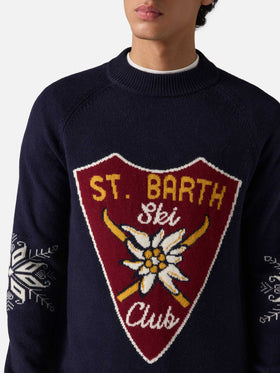 Half-turtleneck Davos with Alpine jacquard