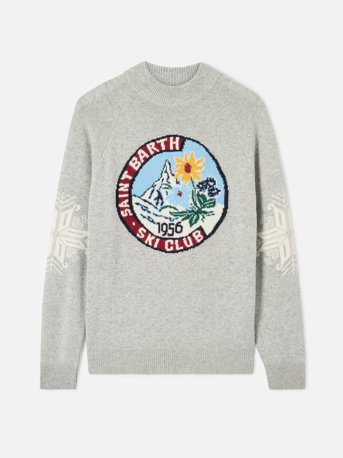Pull col semi-montant Davos avec jacquard Matterhorn 
