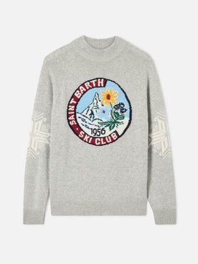 Pull col semi-montant Davos avec jacquard Matterhorn 