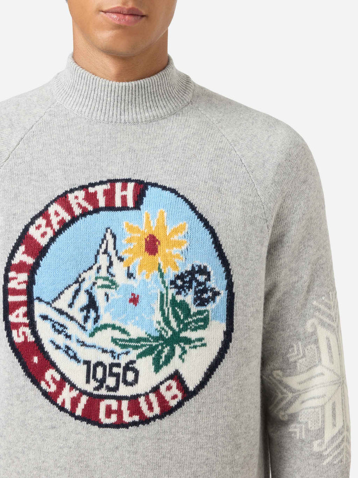 Jersey de cuello medio alto Davos con jacquard Matterhorn 