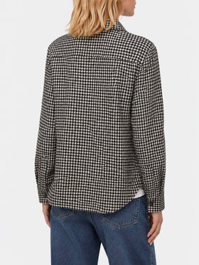 Camicia in lana Deer con stampa pied de poul
