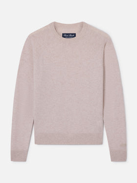Maglione Delphine in cashmere girocollo beige