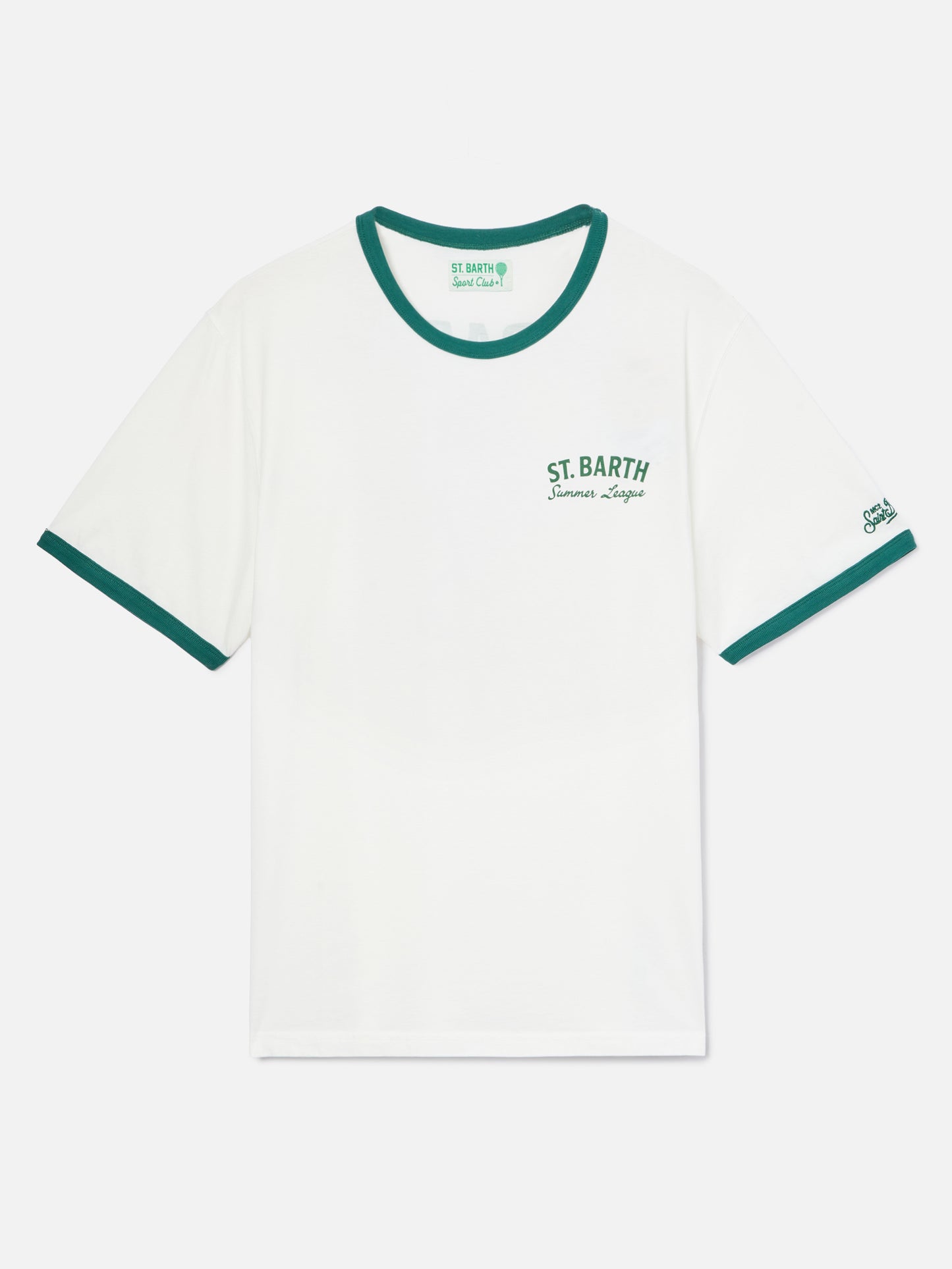 T-shirt Dean panna con stampa Tennis League e maxi grafica sul retro