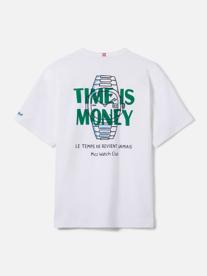 Camiseta Delmar con estampado Time Is Money y maxi gráfico en la espalda 