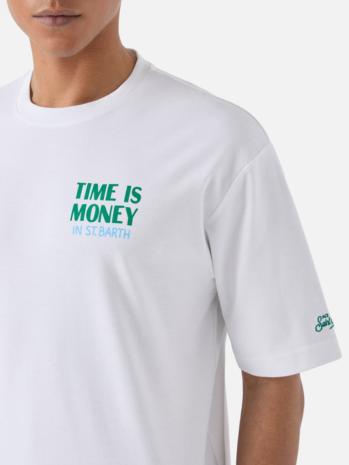 Camiseta Delmar con estampado Time Is Money y maxi gráfico en la espalda 