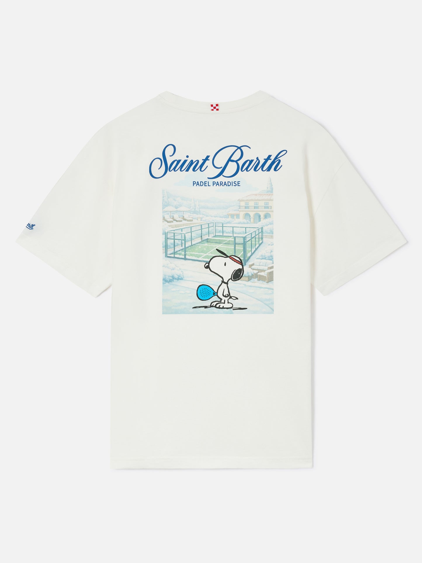 Camiseta Delmar en blanco con estampado Peanuts Padel Paradise 