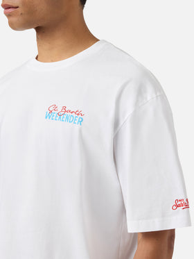 T-shirt Delmar avec imprimé St. Barth Weekender et maxi visuel au dos 