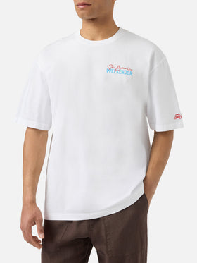 T-shirt Delmar avec imprimé St. Barth Weekender et maxi visuel au dos 
