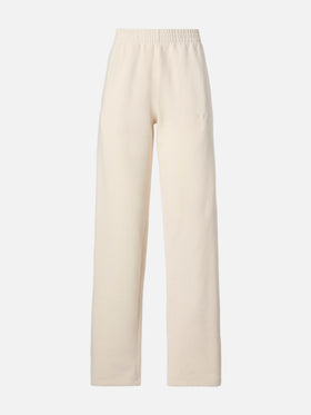 Joggers fondo dritto Deena in bianco