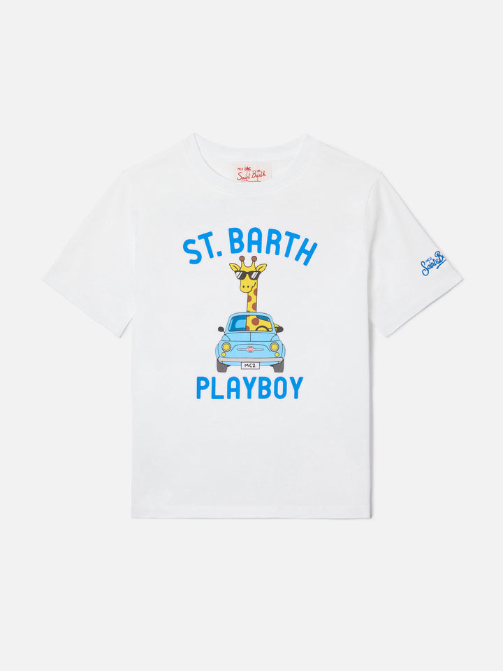 Denver Jr t-shirt with St. Barth Playboy maxi print