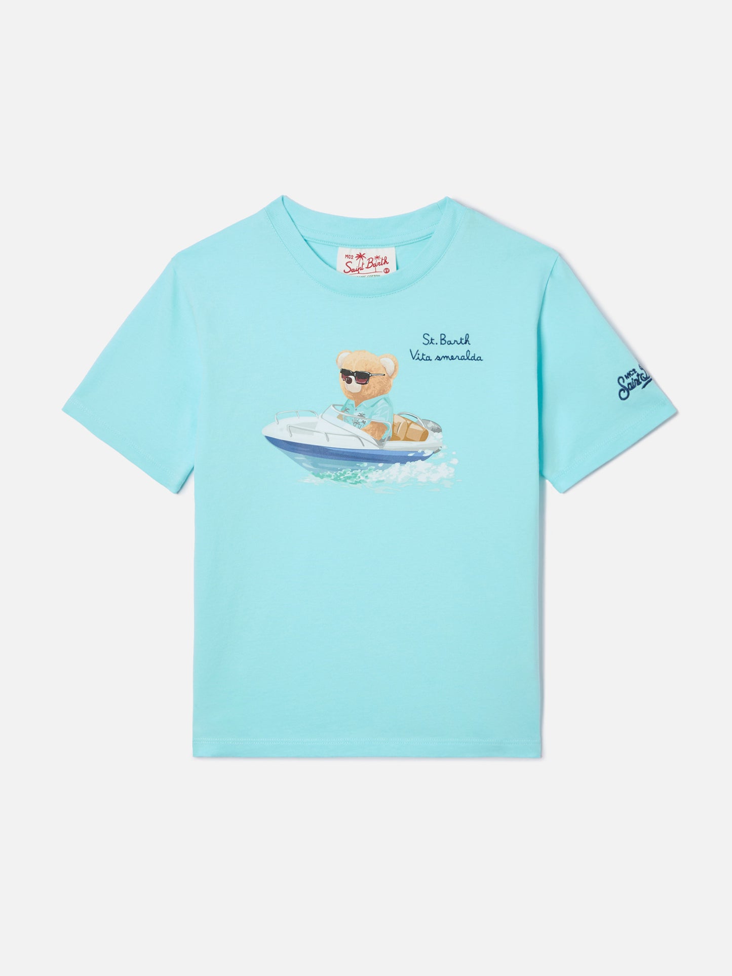 T-shirt Denver Jr avec broderie Vita Smeralda 