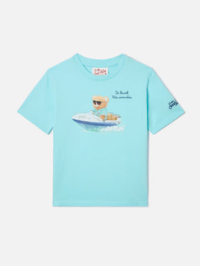 T-shirt Denver Jr avec broderie Vita Smeralda 