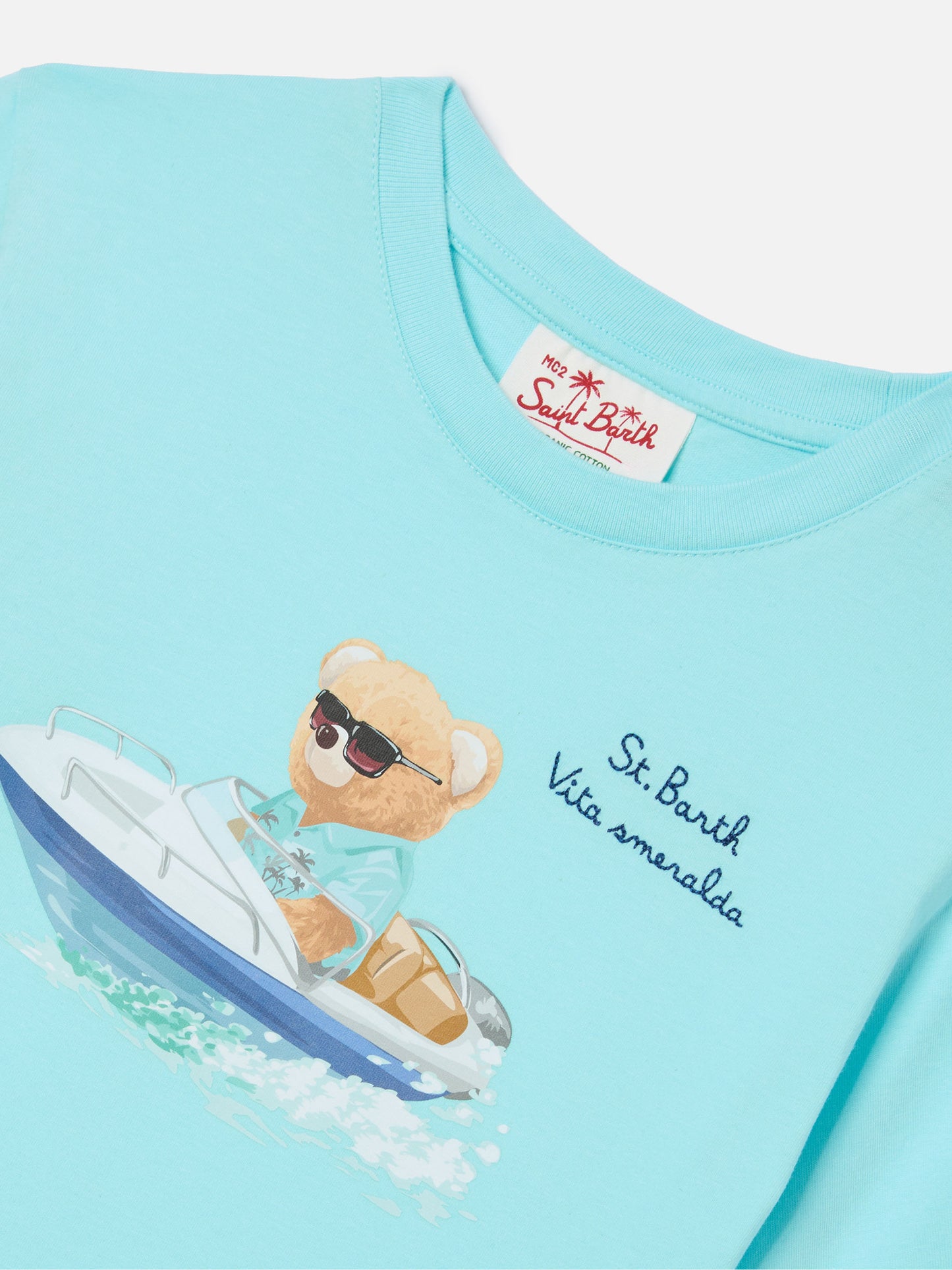T-shirt Denver Jr avec broderie Vita Smeralda 