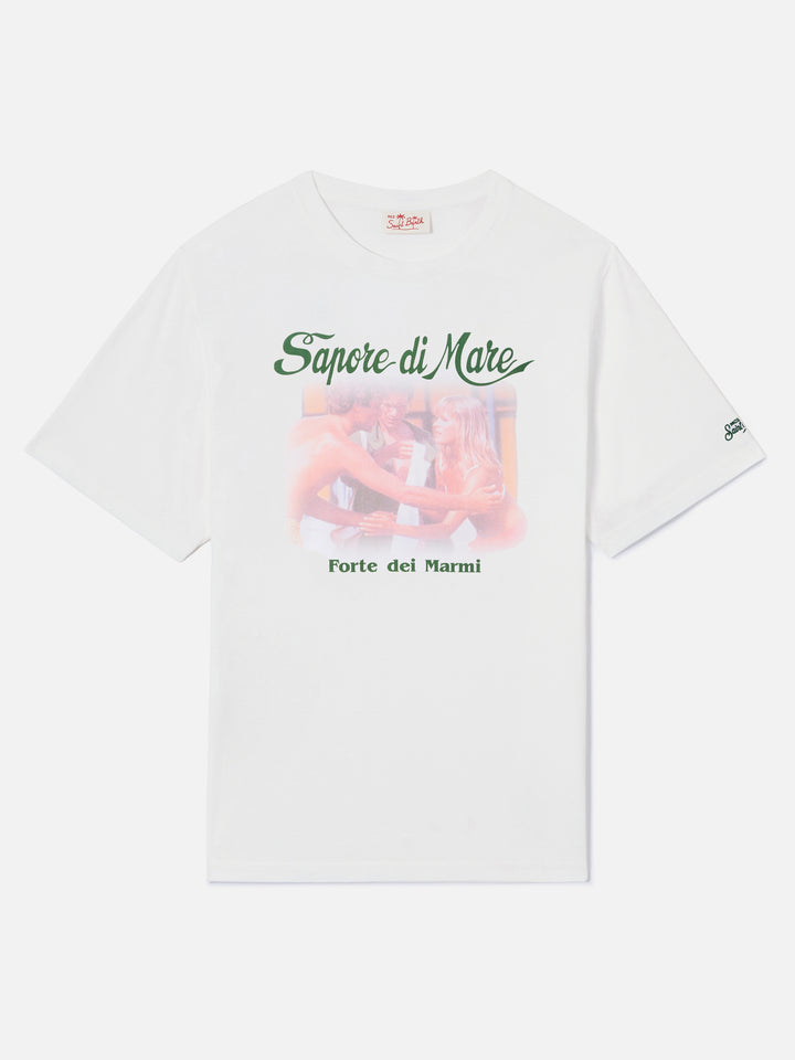White Denver t-shirt with Sapore di Mare Abbraccio print | Special Edition