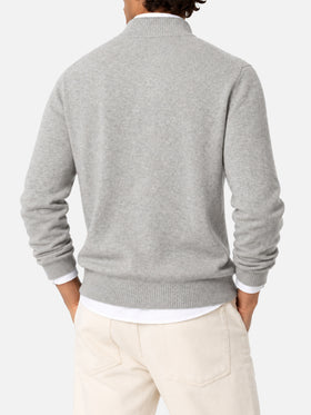Polo en BLENDED CASHMERE gris clair 