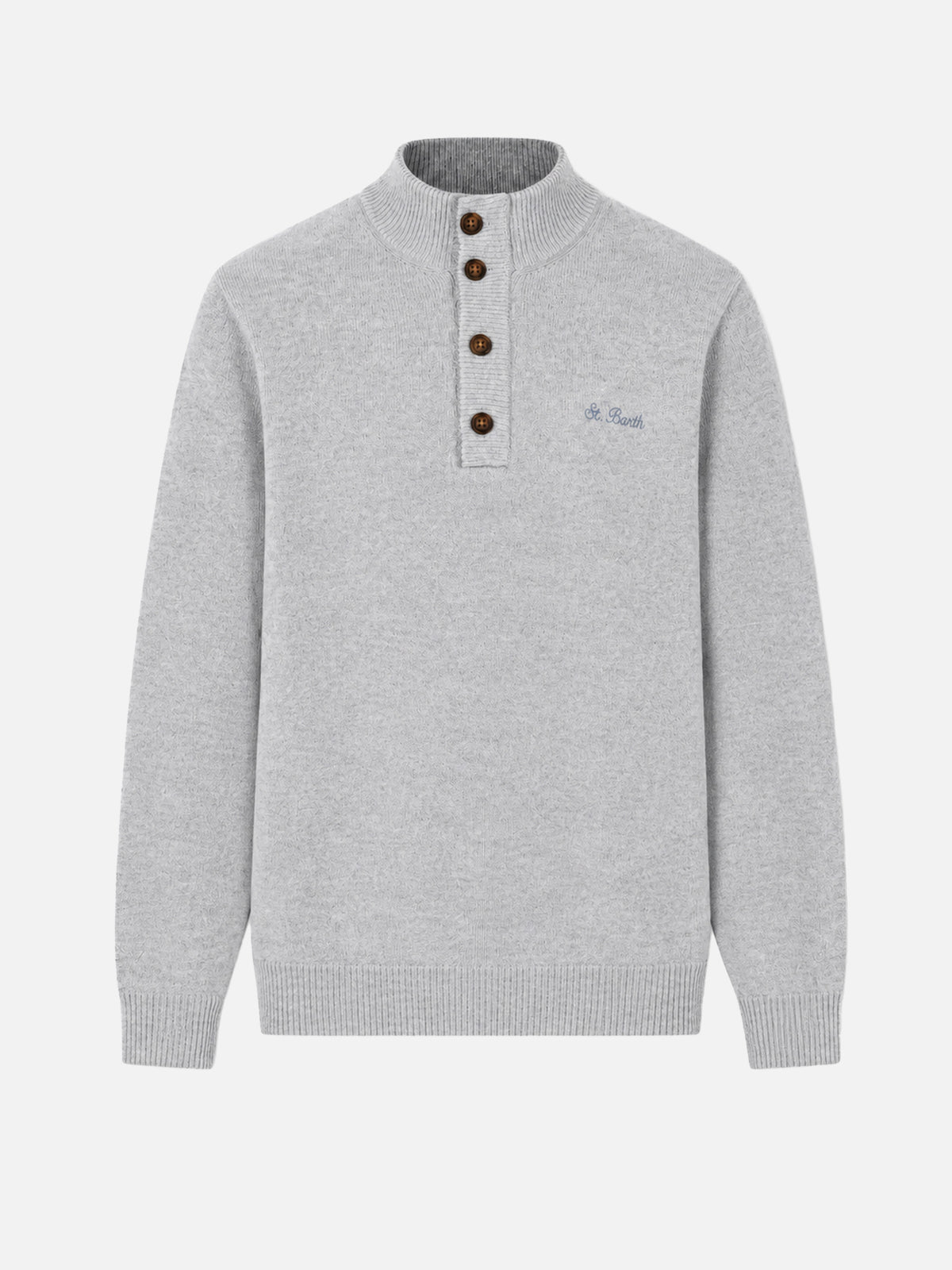 Polo en BLENDED CASHMERE gris clair 