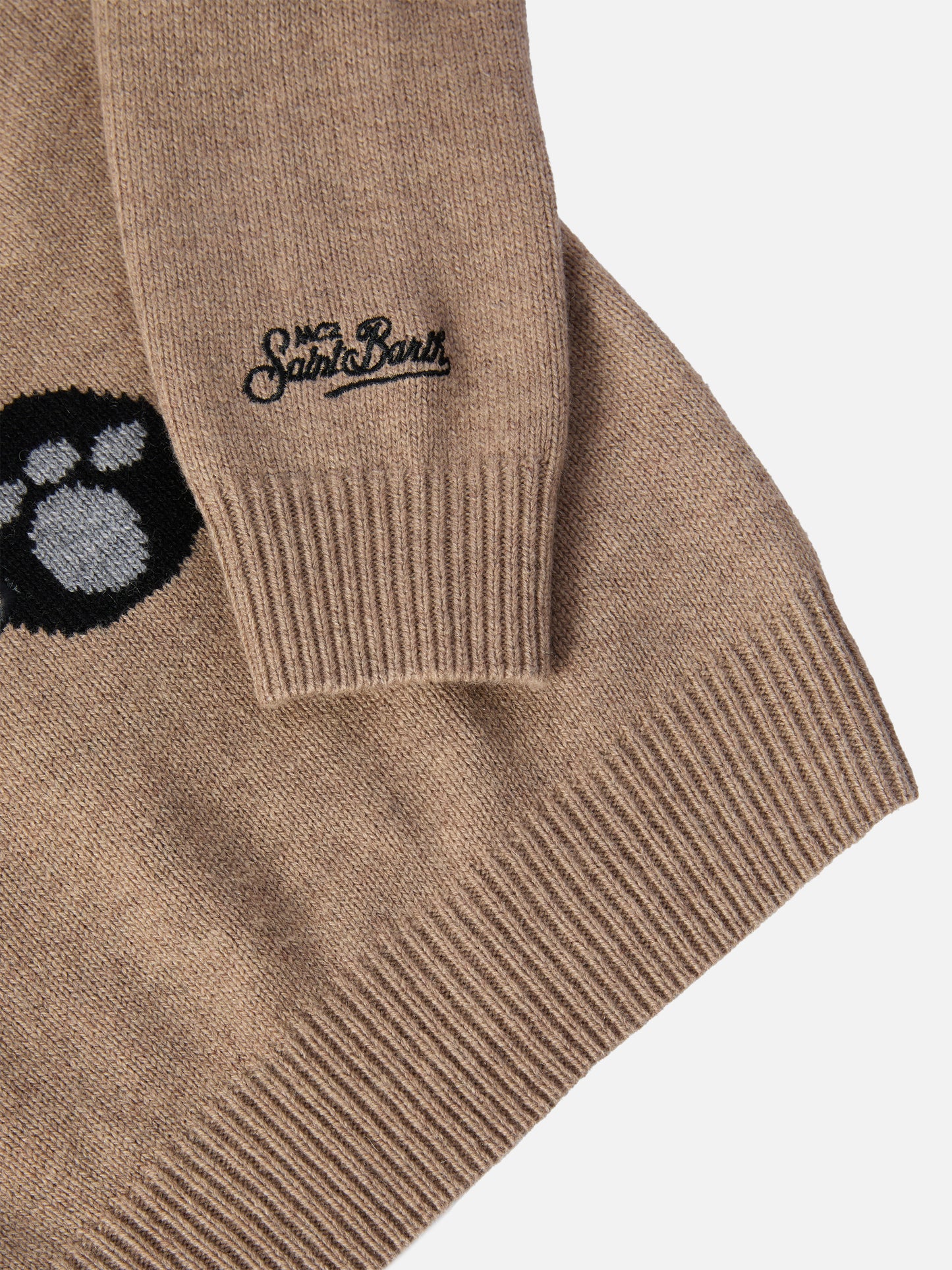 Pullover Douglas aus Kaschmirmischung mit Panda-Trudi-Aufnäher | TRUDI SONDEREDITION