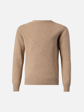 Pullover Douglas aus Kaschmirmischung mit Panda-Trudi-Aufnäher | TRUDI SONDEREDITION