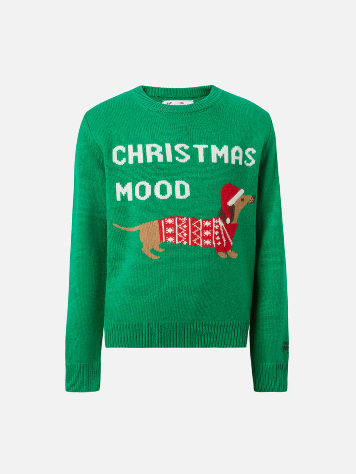 Crewneck  Douglas with Christmas dog jacquard