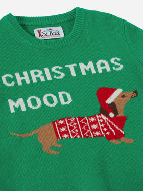 Crewneck  Douglas with Christmas dog jacquard
