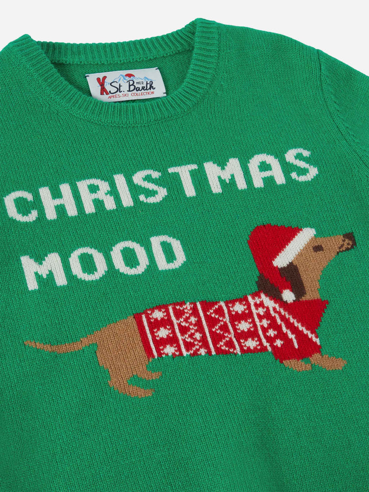 Crewneck  Douglas with Christmas dog jacquard