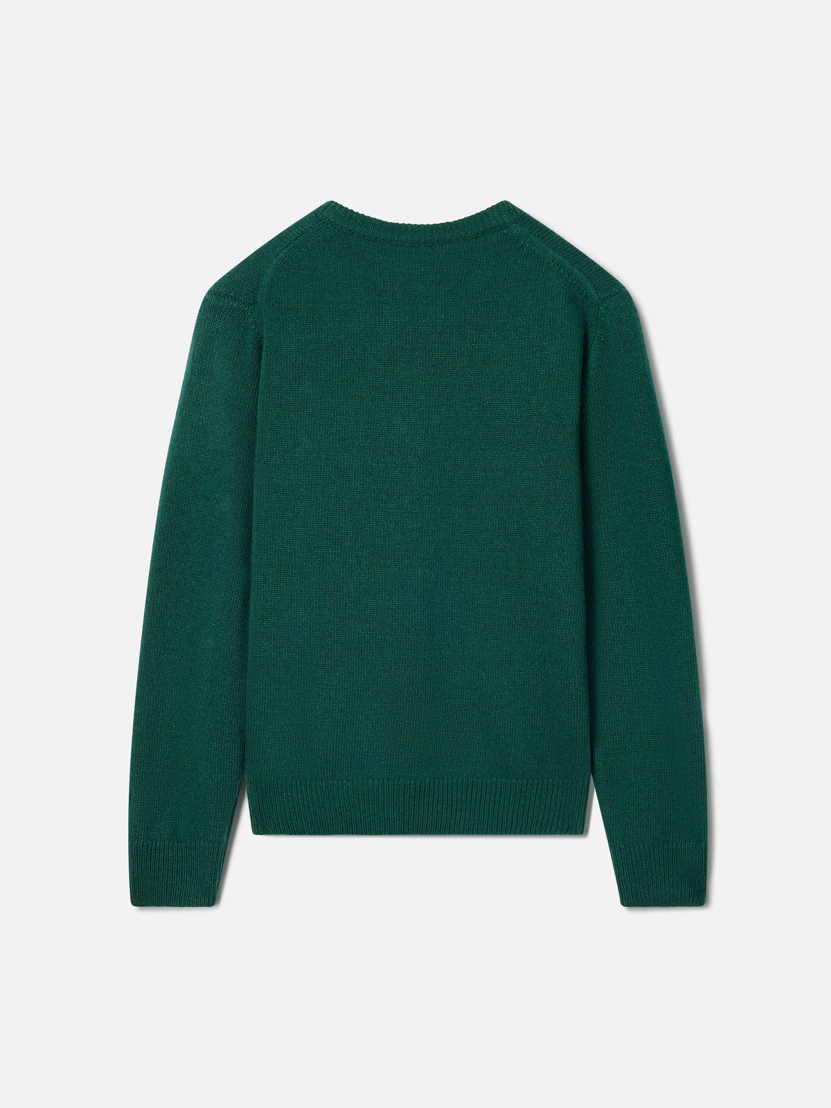 Jersey de punto verde con cuello redondo Douglas con intarsia Uncle's Favourite 