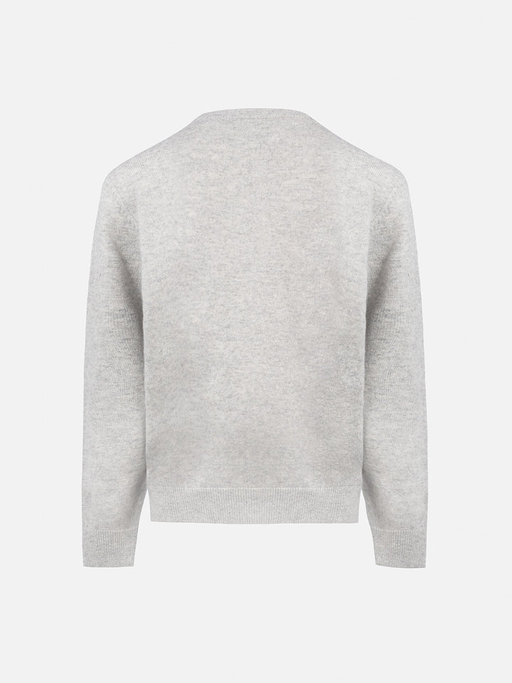 Boy grey crewneck sweater Douglas with Mickey Mouse print | DISNEY SPECIAL EDITION - MC2 Saint Barth