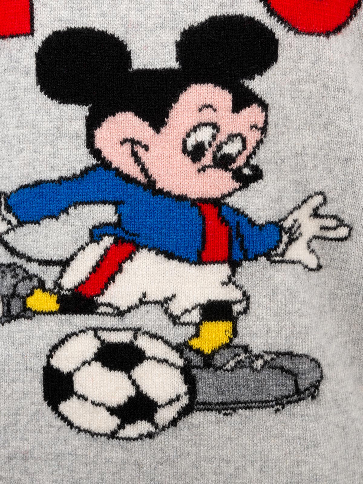 Boy grey crewneck sweater Douglas with Mickey Mouse print | DISNEY SPECIAL EDITION - MC2 Saint Barth