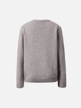 Pullover Douglas aus Kaschmirmischung mit der Stickerei "Zu kalt für die Schule".