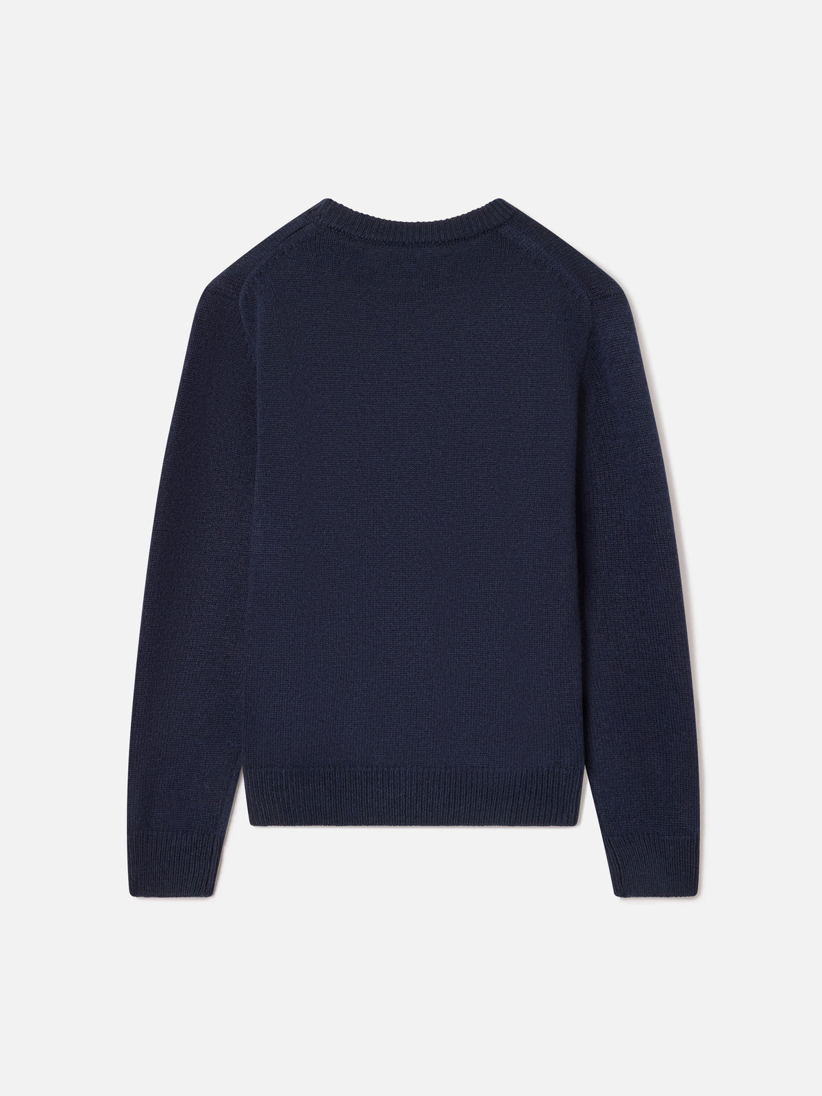 Jersey de punto con cuello redondo Navy blue Douglas con parche de osito de peluche 