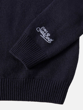 Crewneck Douglas in cashmere blend with Sciupa Femmine jacquard