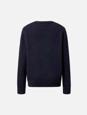 Crewneck Douglas in cashmere blend with Sciupa Femmine jacquard