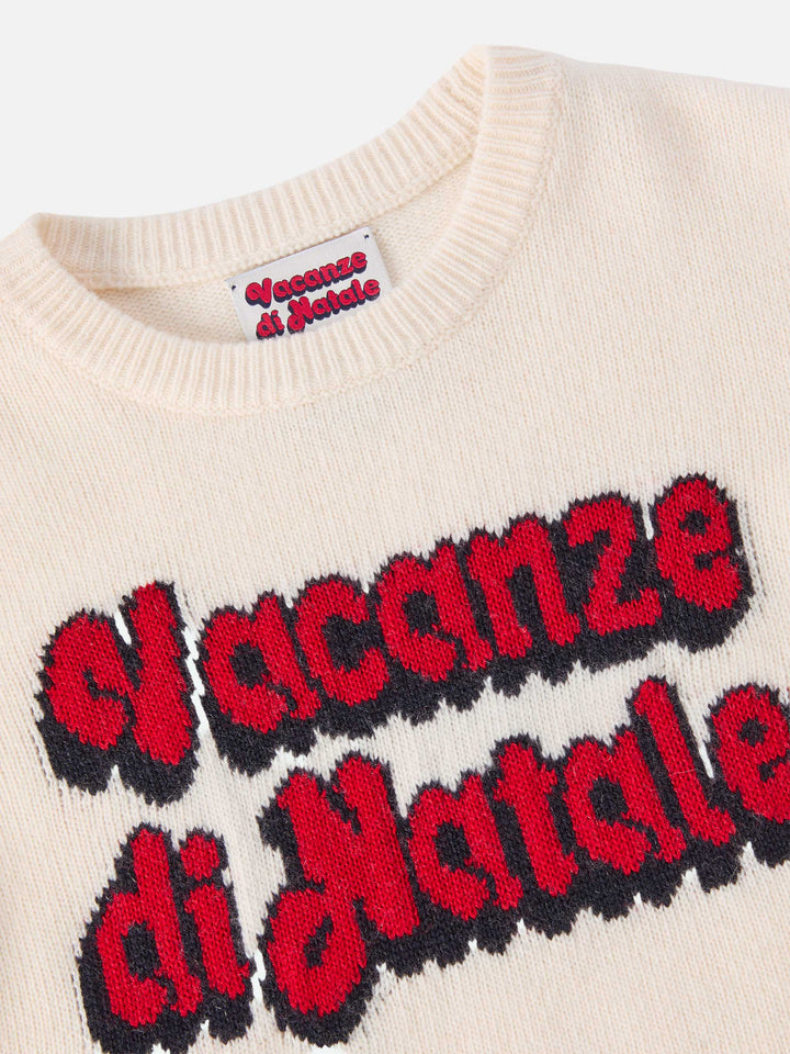 Douglas crewneck in cashmere blend with Vacanze di Natale jacquard | VACANZE DI NATALE SPECIAL EDITION