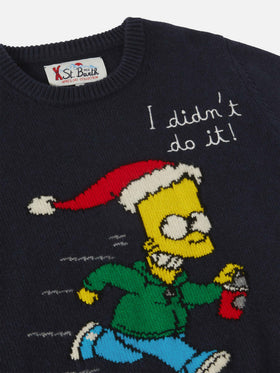 Douglas-Rundhalsausschnitt mit Barth-Simpson-Jacquardmuster und Stickerei | DIE SIMPSON-SONDEREDITION