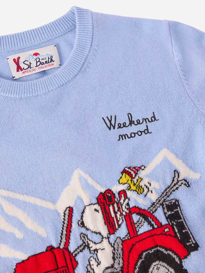 Crewneck Douglas Light in cashmere blend with Snoopy jacquard | PEANUTS SPECIAL EDITION